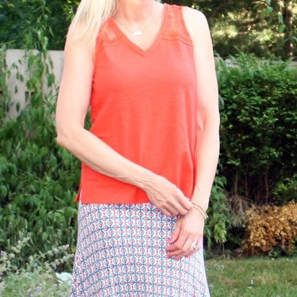 Stitch Fix Skies are Blue Bacup Lace Shoulder Top - Picture 2 of 5